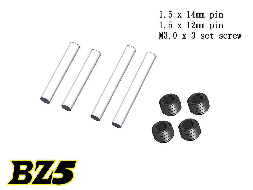 BZ5 Arm pins and set screw - Click Image to Close