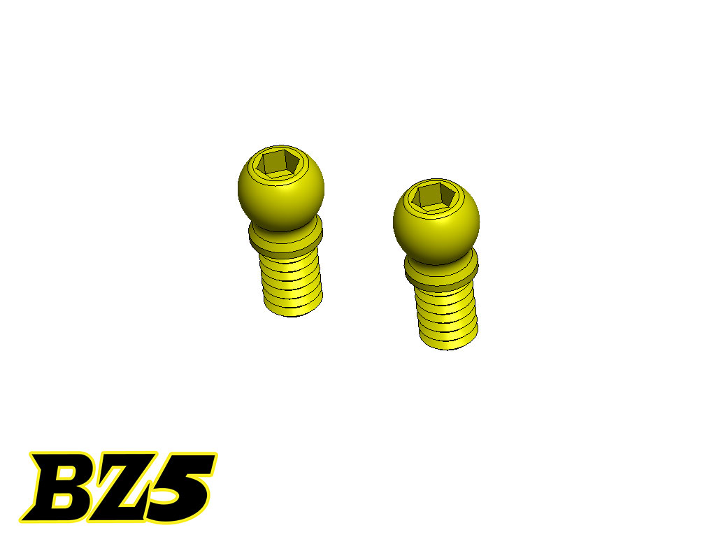 Brass 3.0 Ball head M2.0 Leg (2 pcs) - Click Image to Close