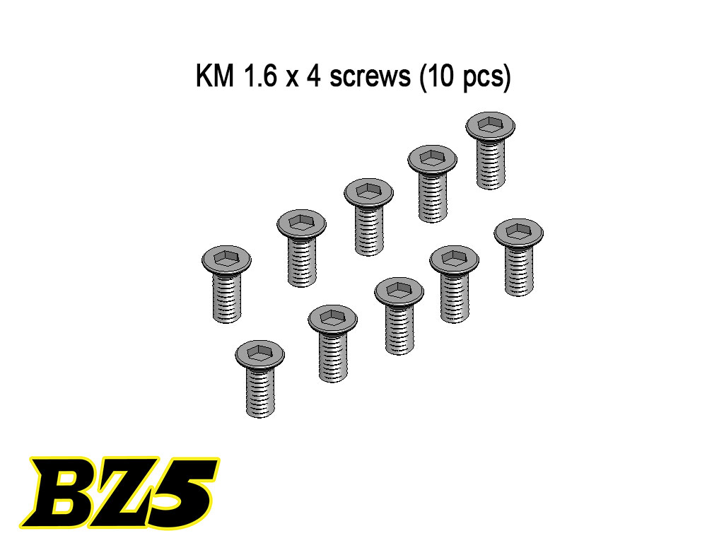 KM 1.6 x 4 screws (10 pcs)