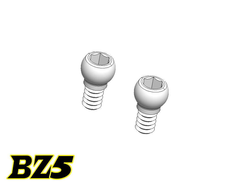 2.5mm Ball Stud (M1.4) 2 pcs - Click Image to Close