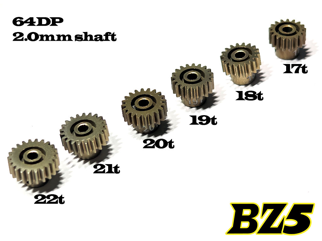 Hard Coated 64DP Pinion Set 17-22T (BZ5) - Click Image to Close